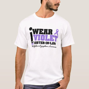 I Wear Violet Sister-in-Law Hodgkins Lymphoma T-Shirt