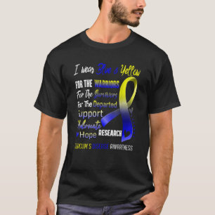 I Wear Yellow & Blue For Dercum's Disease Awarenes T-Shirt