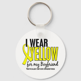 I Wear Yellow Boyfriend 10 Testicular Cancer Keychain