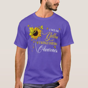 I Wear Yellow Ewings Sarcoma Awareness Sunflower  T-Shirt