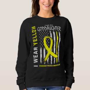I Wear Yellow For Goddaughter Endometriosis Awaren Sweatshirt