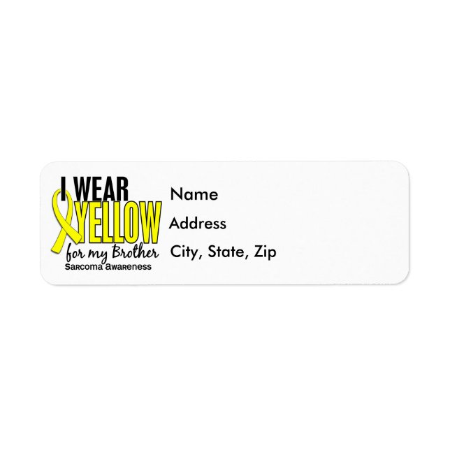I Wear Yellow For My Brother 10 Sarcoma (Front)
