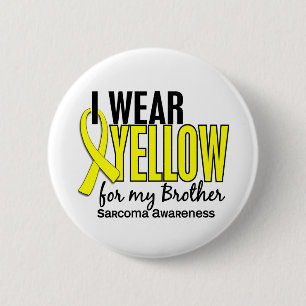 I Wear Yellow For My Brother 10 Sarcoma 2 Inch Round Button