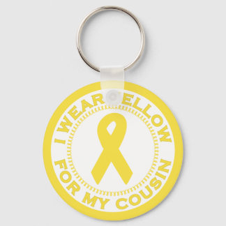 I Wear Yellow For My Cousin Keychain