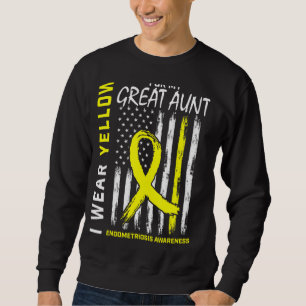 I Wear Yellow For My Great Aunt Endometriosis Awar Sweatshirt