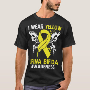 I Wear Yellow For SPINA BIFIDA Awareness T-Shirt