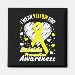 I Wear Yellow For Suicide Prevention Awareness  Magnet
