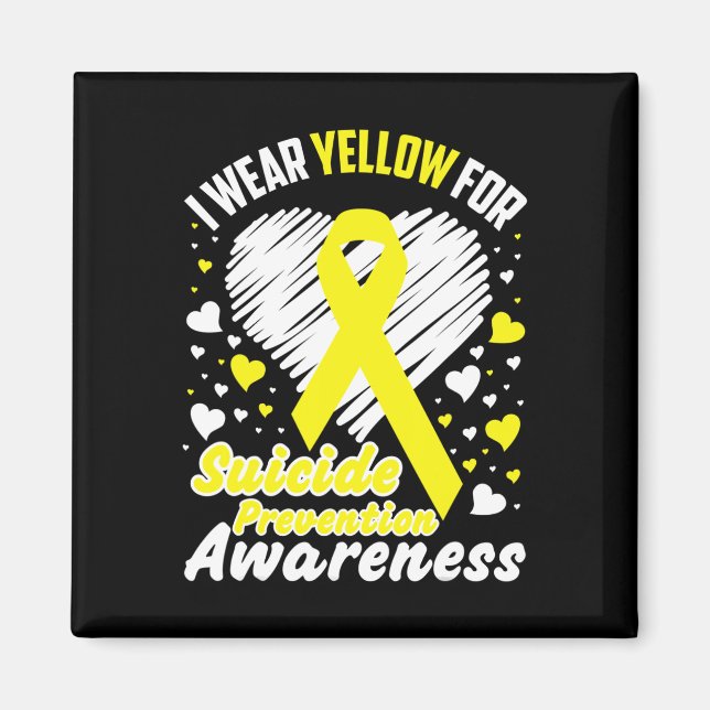 I Wear Yellow For Suicide Prevention Awareness  Magnet (Front)