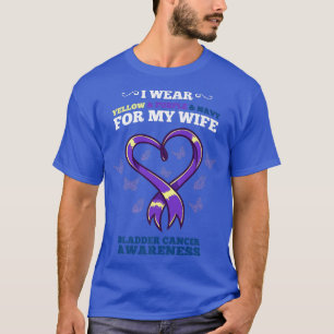 I Wear Yellow Purple For My Wife Bladder Cancer Aw T-Shirt