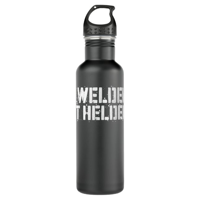 I Welded It Helded  Welder Gif  710 Ml Water Bottle (Front)