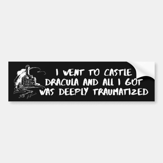 I Went To Castle Dracula Sticker (Front)