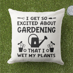 I Wet My Plants Outdoor Pillow