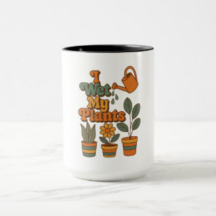 I Wet My Plants – Retro 70s Stripes Mug