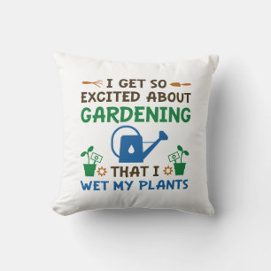 I Wet My Plants Throw Pillow