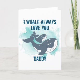 I Whale Always Love You Customizable Thank You Car Card