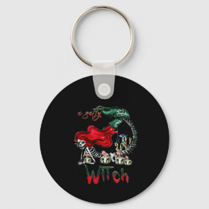 I Will Always Be A Salty Witch Mermaid Skeleton Ha Keychain
