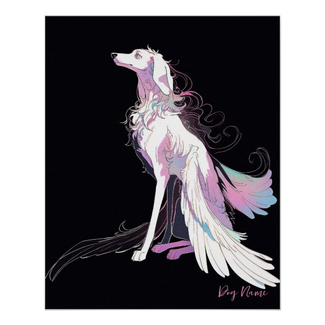I Will Always Love Borzoi Dog 004 - Christian Bran Poster (Front)