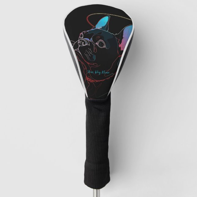 I Will Always Love French Bulldog 002 Golf Head Cover (Front)