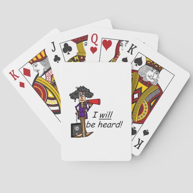 I WILL Be Heard Playing Cards (Back)