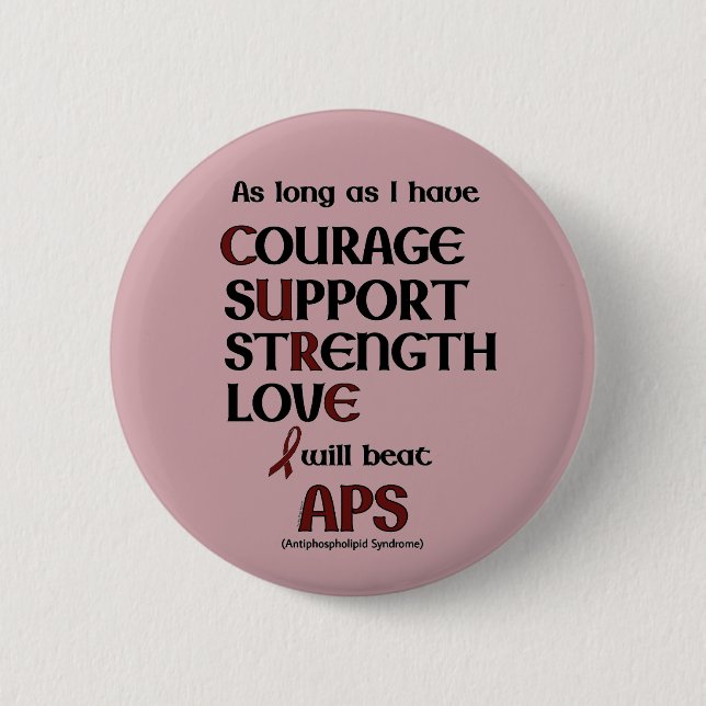 I will beat APS 2 Inch Round Button (Front)