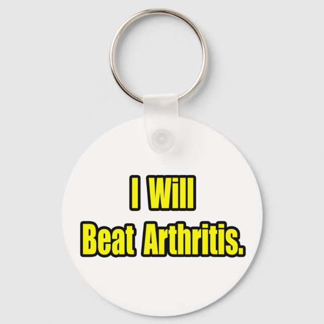 I Will Beat Arthritis Keychain (Front)