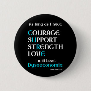 I Will Beat...Dysautonomia 2 Inch Round Button