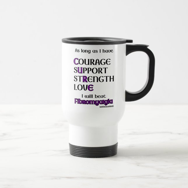 I Will Beat...Fibro Travel Mug (Right)