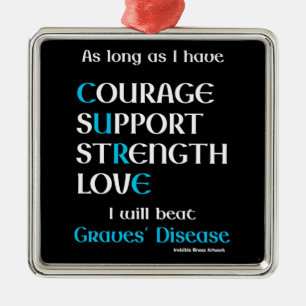 I will beat Graves' Metal Ornament