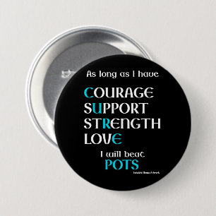 I Will Beat...POTS 3 Inch Round Button