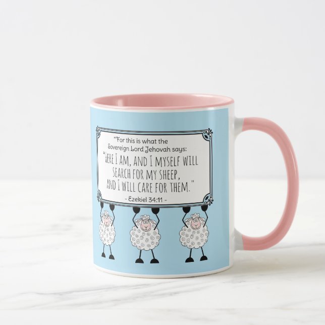 "I Will Care for My Sheep"  Mug (Right)