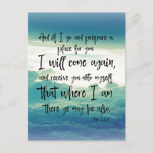 I will Come Again Bible Verse Postcard (Front)