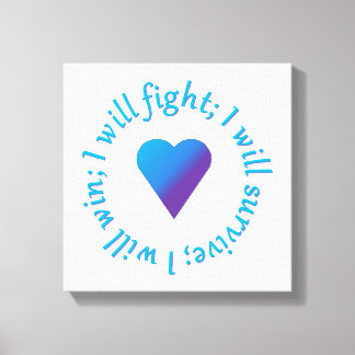I WIll Fight Suicide Awareness Canvas Print