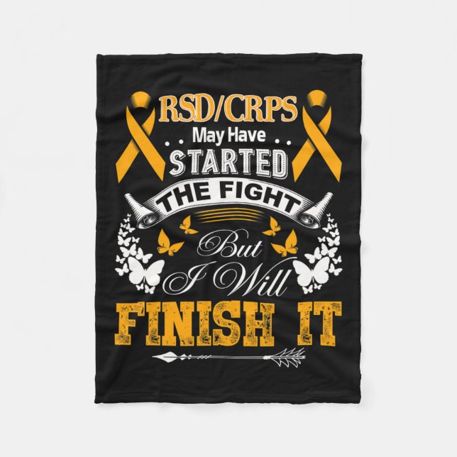 I Will Finish It Rsd Crps Awareness  Fleece Blanket (Front)