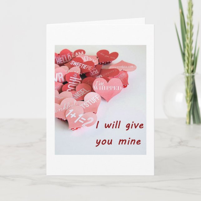 I WILL GIVE YOU MY HEART IF YOU GIVE ME YOURS HOLIDAY CARD (Front)