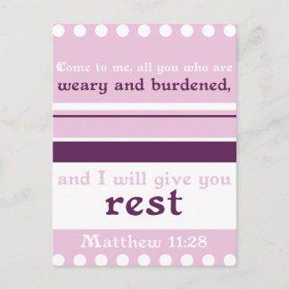 I Will Give You Rest Postcard