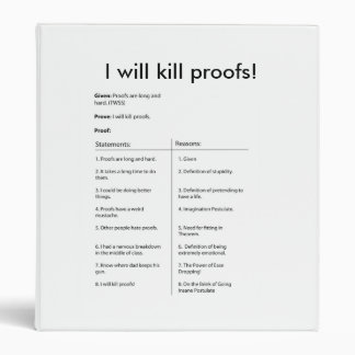 I will kill proofs Binder