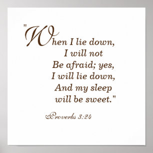 I will lie down,  And my sleep will be sweet Poster