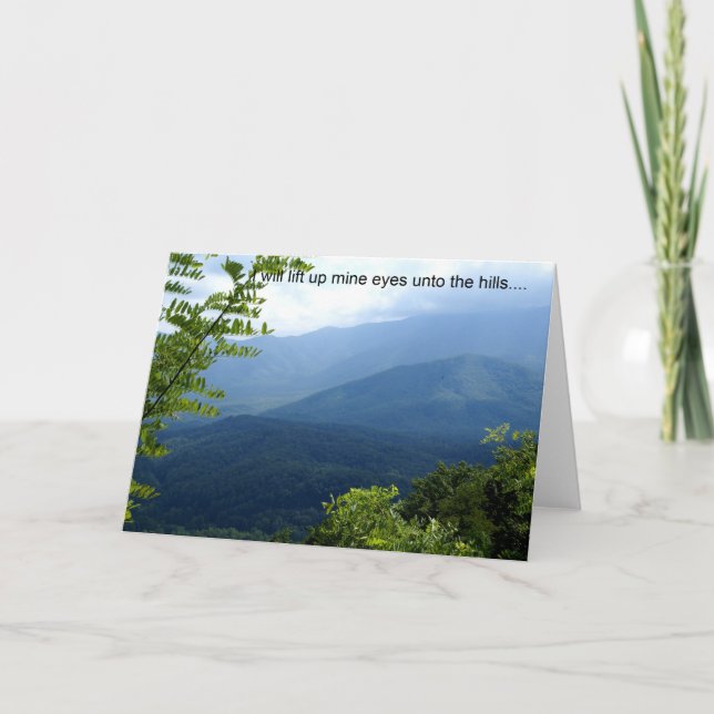 I Will Lift up  Mine Eyes Card (Front)