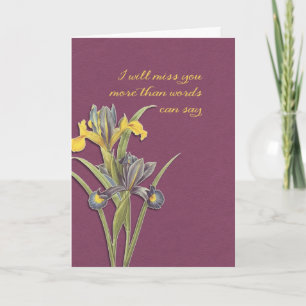 I will miss you, hospice, final goodbye card