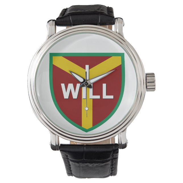 "I Will" Motto, Slogan of Chicago, IL  Watch (Front)