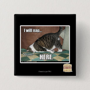 I will nap here 2 inch square button