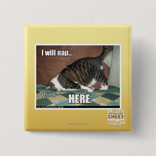 I will nap here 2 inch square button
