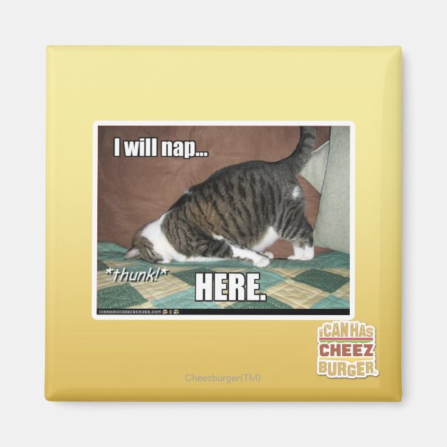 I will nap here magnet (Front)