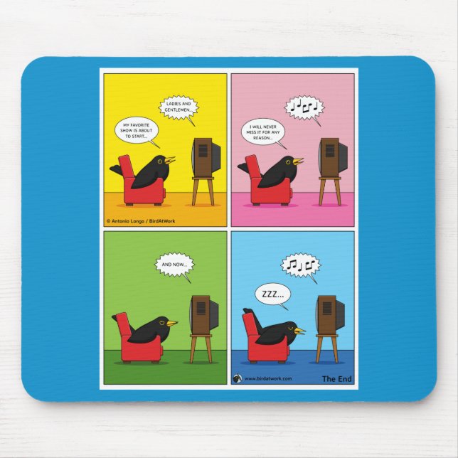 I Will Never Sleep Comic Mouse Pad (Front)