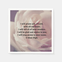 I Will Praise God Psalm 9:1-2 Bible Verse