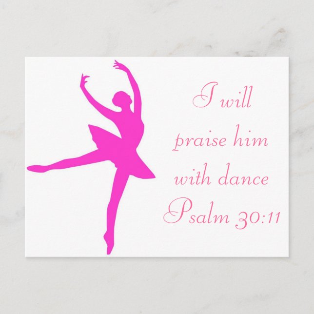I will Praise him with Dance Postcard (Front)
