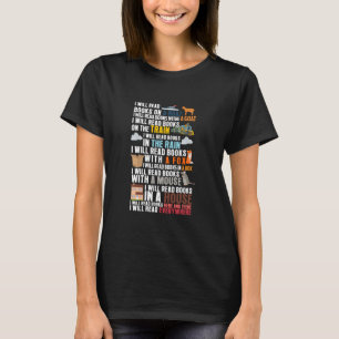 I Will Read Books On a Boat Reading Funny Readers  T-Shirt