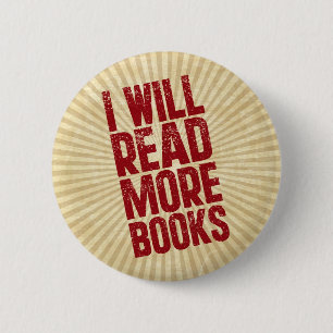 I Will Read More books 2 Inch Round Button