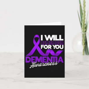 I Will Remember For You Dementia Awareness Ribbon Card