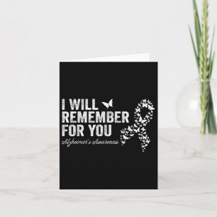 I Will Remember For You Heimers Awareness Dementia Card